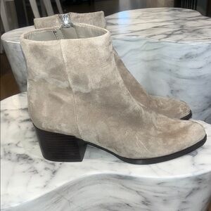 Sam Edelman Tan Ankle Booties with Peep-Toe Design